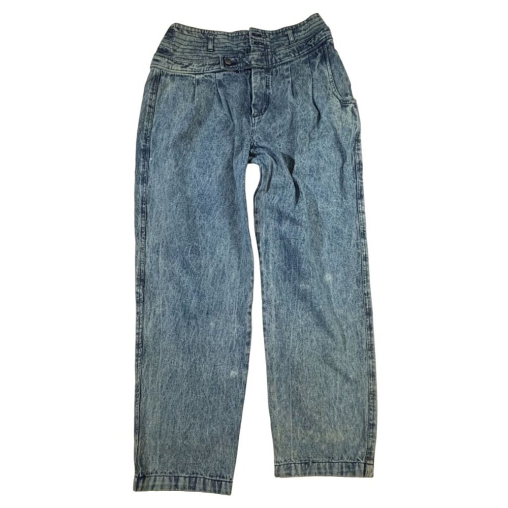 VTG Weathered Blues High-Waisted Jeans Womens Sz. 17/18  Retro Denim Pants *Read